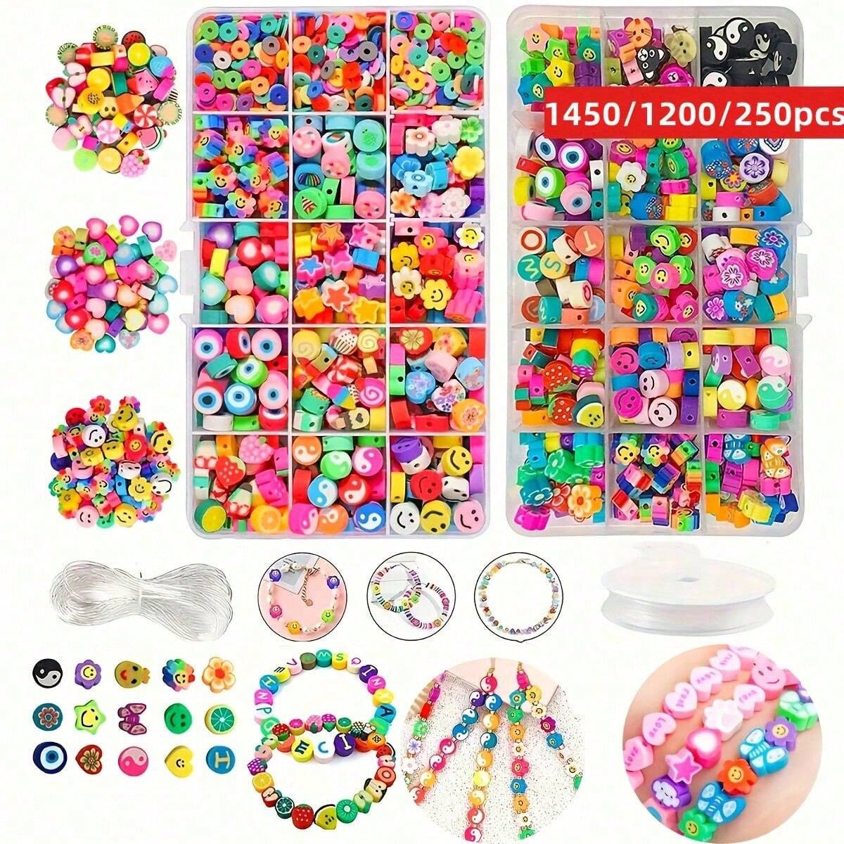 Jewelry Making At Home - 1450/1200/250 stuks polymeerklei kralenset, doos, bundel